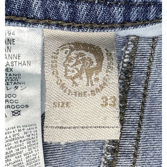 DIESEL THAVAR Denim Blue WASH 0848C Slim Skinny Jeans Mens Size 33x34 Distressed - Picture 12 of 14